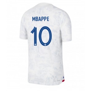 Frankrig Kylian Mbappe #10 Udebanetrøje VM 2022 Kort ærmer